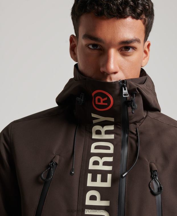 hombres Superdry marrón chaqueta cortavientos ultimate sd 2R68Z969