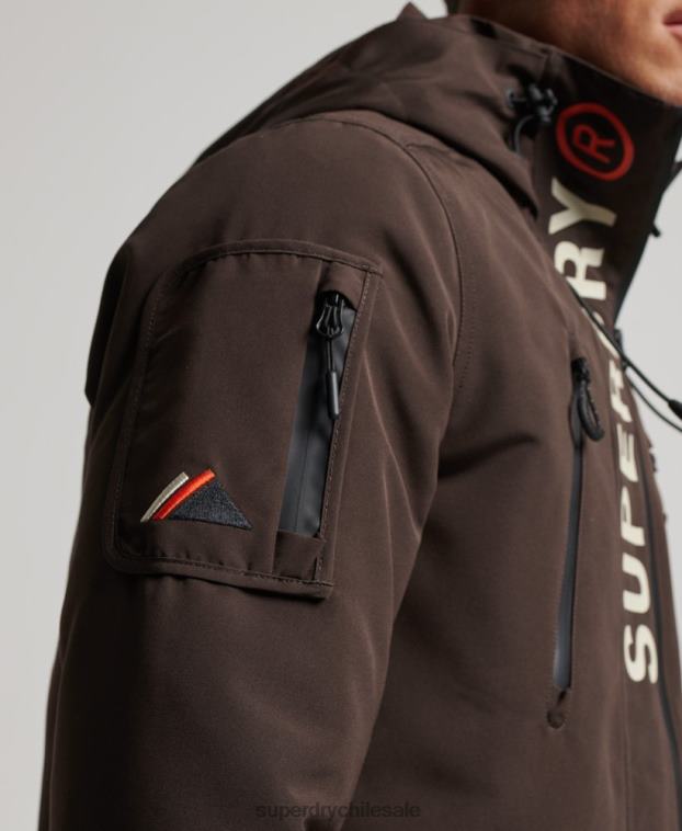 hombres Superdry marrón chaqueta cortavientos ultimate sd 2R68Z969