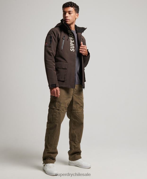 hombres Superdry marrón chaqueta cortavientos ultimate sd 2R68Z969