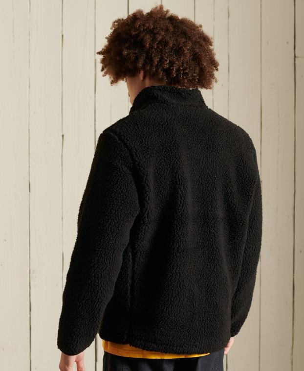 hombres Superdry marrón chaqueta de trabajo sherpa 2R68Z4710