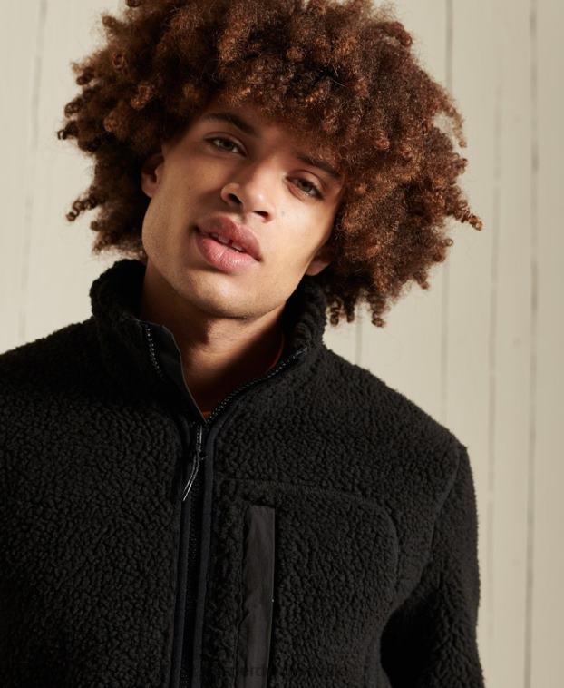 hombres Superdry marrón chaqueta de trabajo sherpa 2R68Z4710