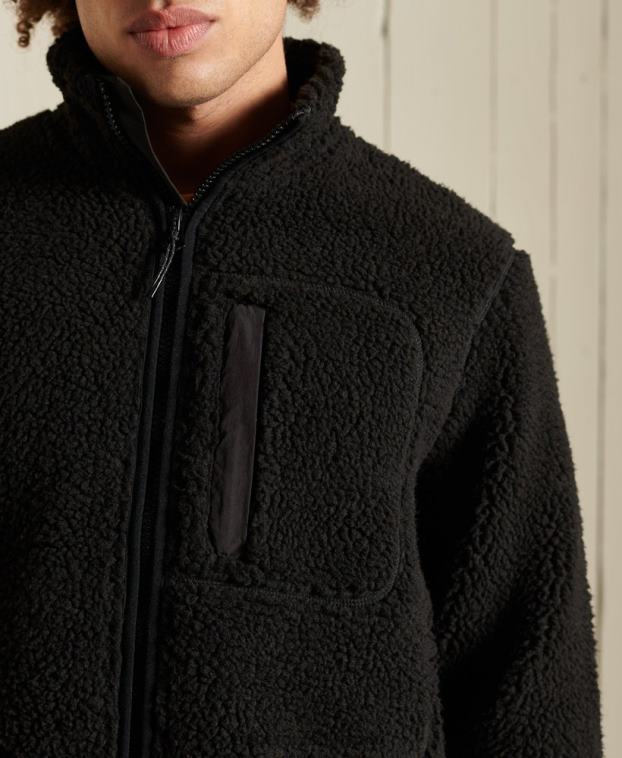 hombres Superdry marrón chaqueta de trabajo sherpa 2R68Z4710