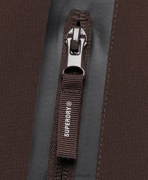 hombres Superdry marrón chaqueta harrington de entrenamiento 2R68Z1053