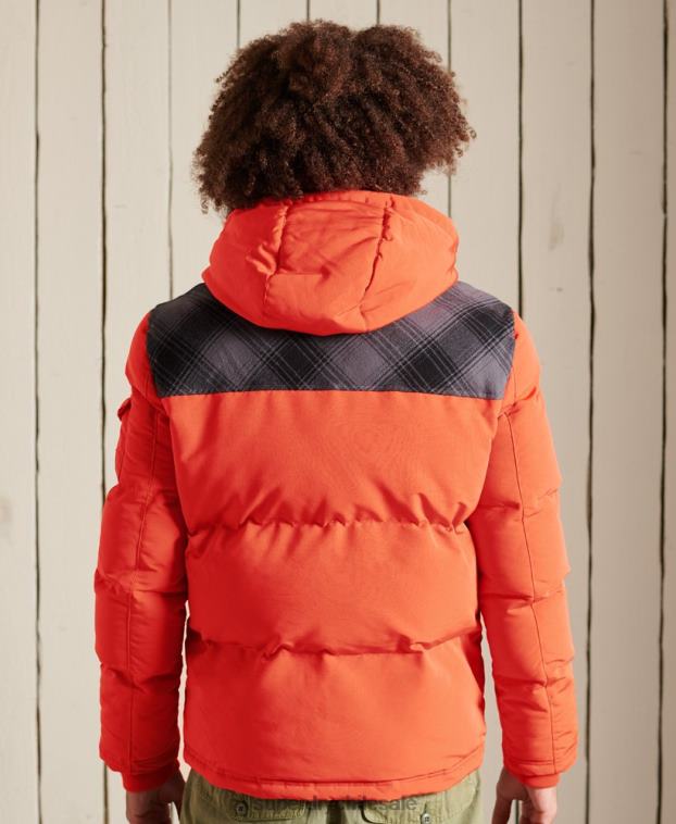 hombres Superdry naranja chamarra Everest acolchada 2R68Z4487