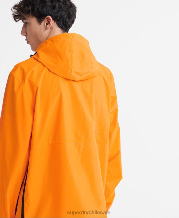 hombres Superdry naranja chamarra cagoule casual plegable 2R68Z4713
