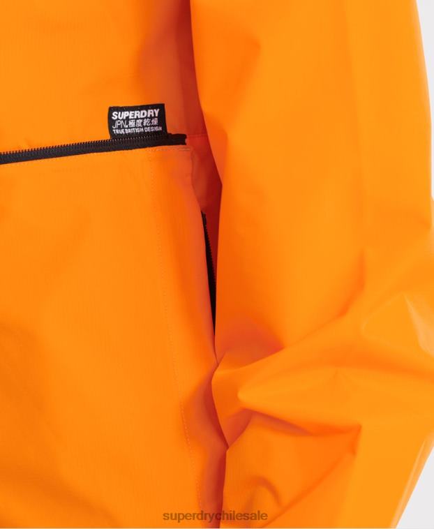 hombres Superdry naranja chamarra cagoule casual plegable 2R68Z4713