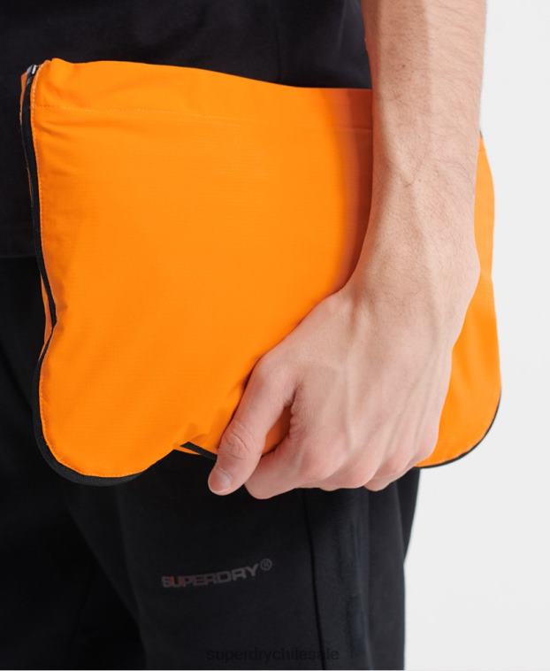 hombres Superdry naranja chamarra cagoule casual plegable 2R68Z4713