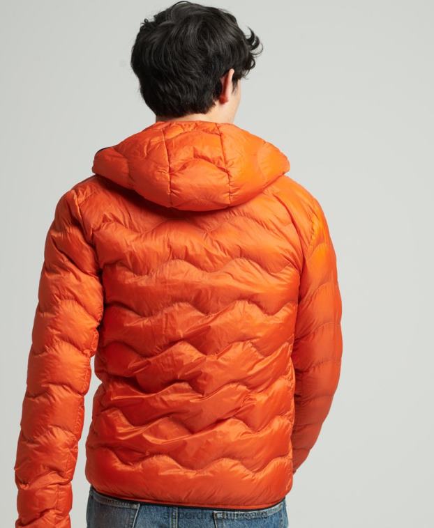 hombres Superdry naranja chamarra con capucha 2R68Z4527