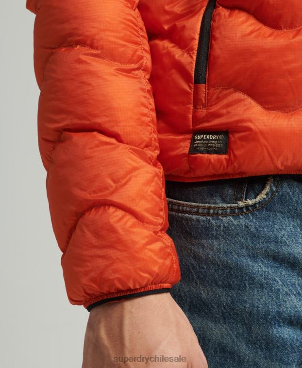 hombres Superdry naranja chamarra con capucha 2R68Z4527
