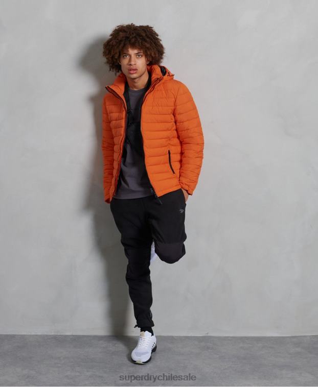 hombres Superdry naranja chamarra fuji con capucha 2R68Z4747