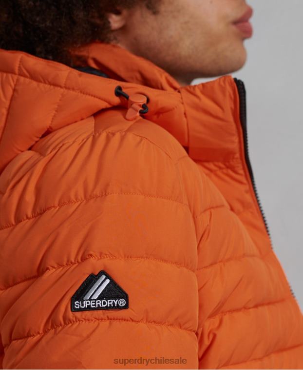 hombres Superdry naranja chamarra fuji con capucha 2R68Z4747