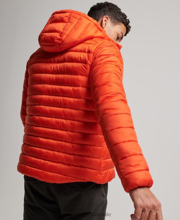 hombres Superdry naranja chaqueta acolchada ligera 2R68Z923