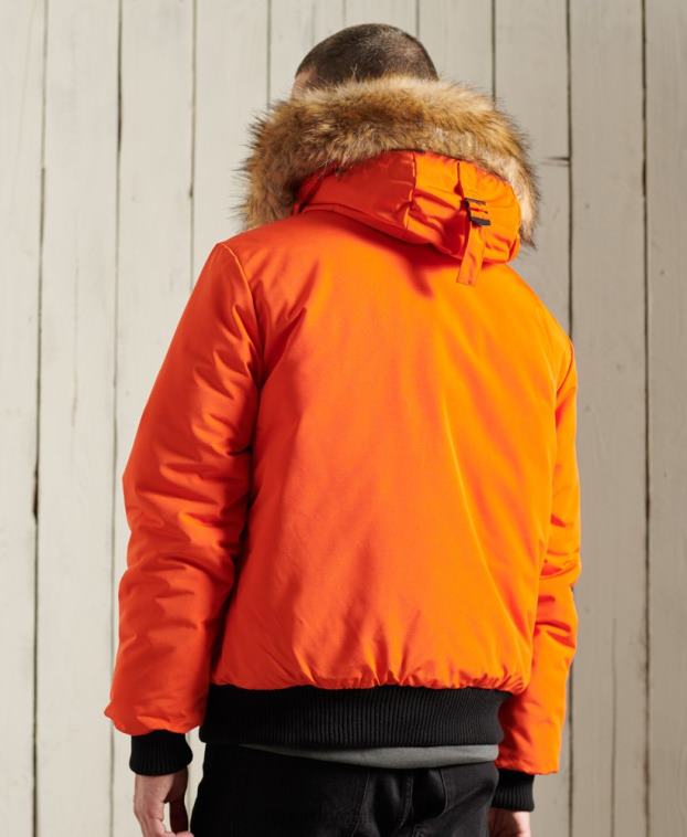 hombres Superdry naranja chaqueta bomber everest 2R68Z1082