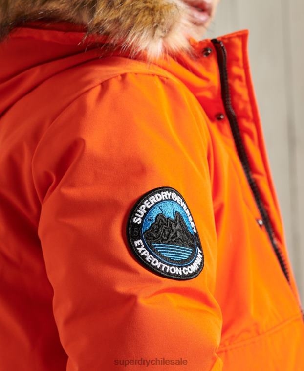 hombres Superdry naranja chaqueta bomber everest 2R68Z1082