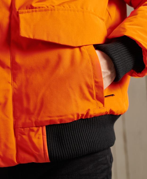 hombres Superdry naranja chaqueta bomber everest 2R68Z1082