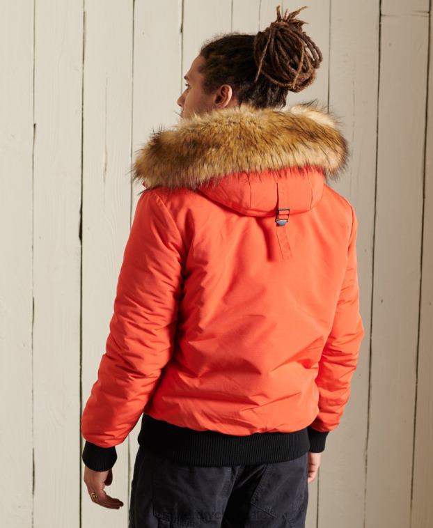 hombres Superdry naranja chaqueta bomber everest 2R68Z4749