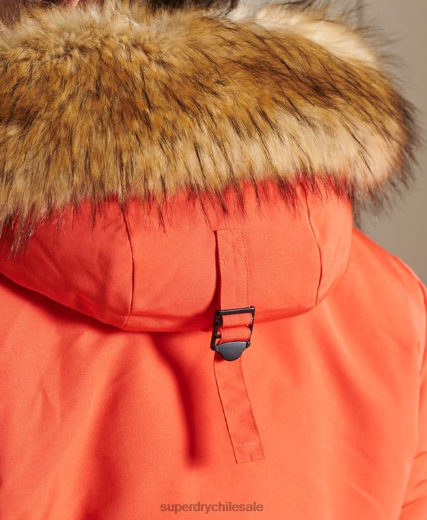 hombres Superdry naranja chaqueta bomber everest 2R68Z4749
