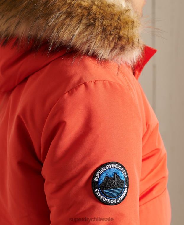 hombres Superdry naranja chaqueta bomber everest 2R68Z4749