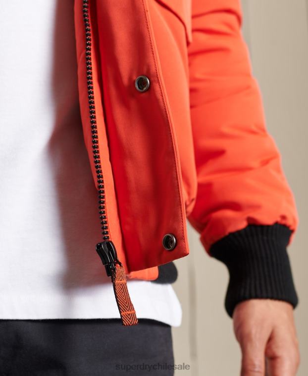 hombres Superdry naranja chaqueta bomber everest 2R68Z4749