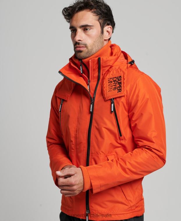 hombres Superdry naranja chaqueta cortavientos mountain sd 2R68Z944