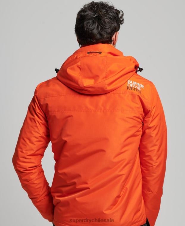 hombres Superdry naranja chaqueta cortavientos mountain sd 2R68Z944