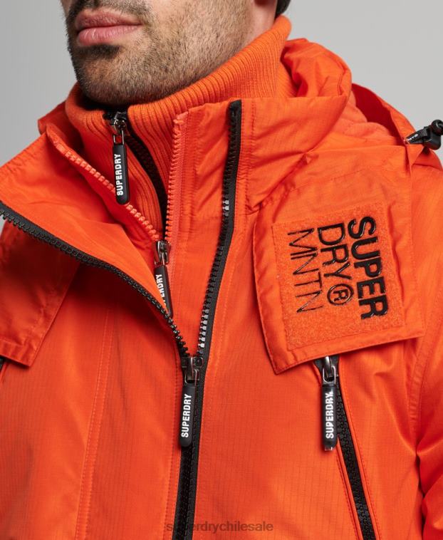 hombres Superdry naranja chaqueta cortavientos mountain sd 2R68Z944