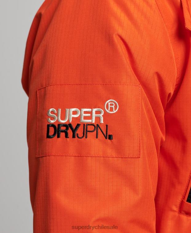 hombres Superdry naranja chaqueta cortavientos mountain sd 2R68Z944