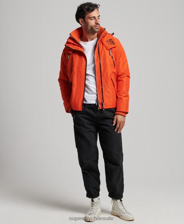 hombres Superdry naranja chaqueta cortavientos mountain sd 2R68Z944