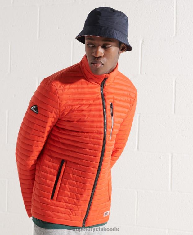 hombres Superdry naranja chaqueta fuji plegable sin capucha 2R68Z1190