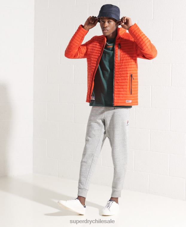 hombres Superdry naranja chaqueta fuji plegable sin capucha 2R68Z1190