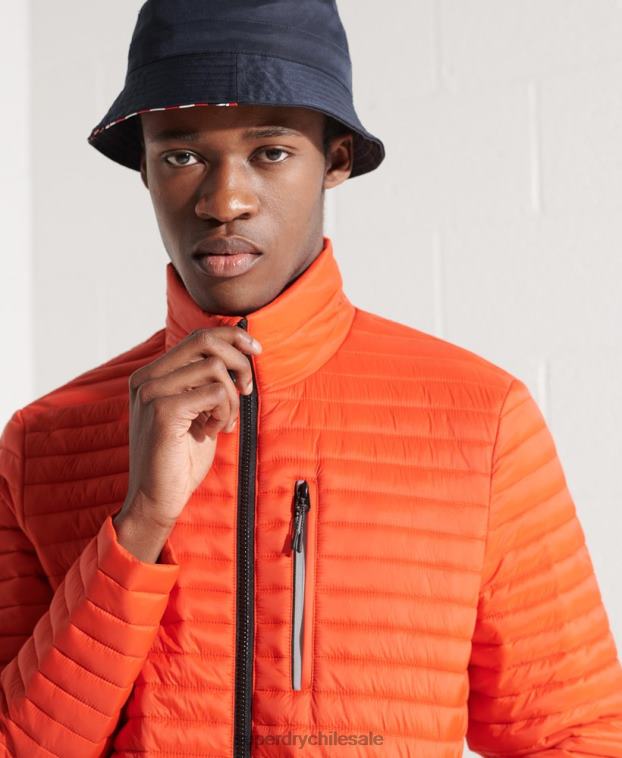 hombres Superdry naranja chaqueta fuji plegable sin capucha 2R68Z1190
