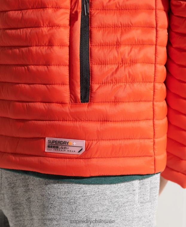 hombres Superdry naranja chaqueta fuji plegable sin capucha 2R68Z1190