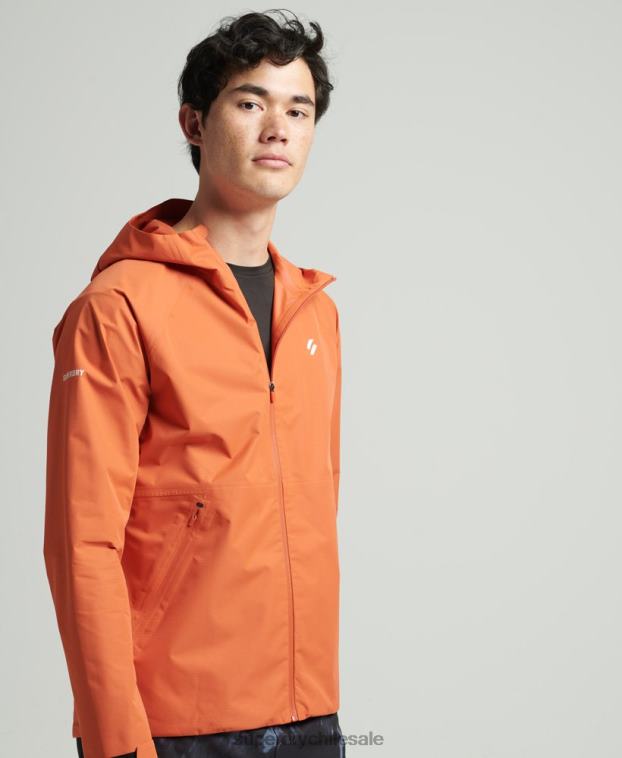 hombres Superdry naranja chaqueta impermeable 2R68Z1025