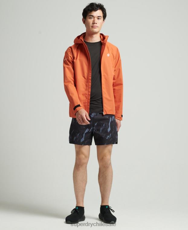 hombres Superdry naranja chaqueta impermeable 2R68Z1025