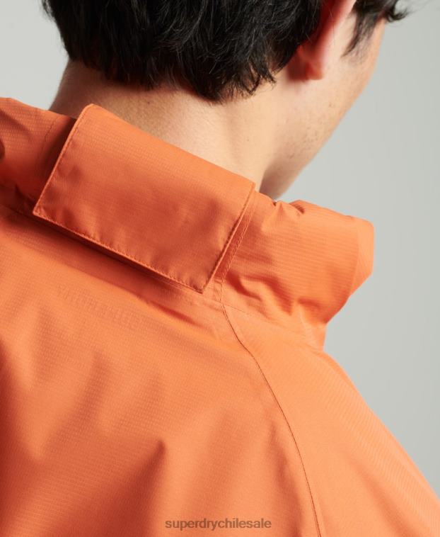 hombres Superdry naranja chaqueta impermeable 2R68Z1025
