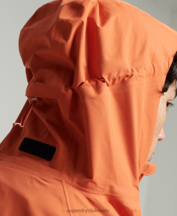 hombres Superdry naranja chaqueta impermeable 2R68Z1025