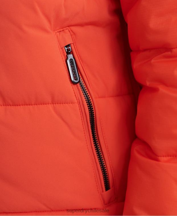 hombres Superdry naranja chaqueta informal acolchada 2R68Z4755