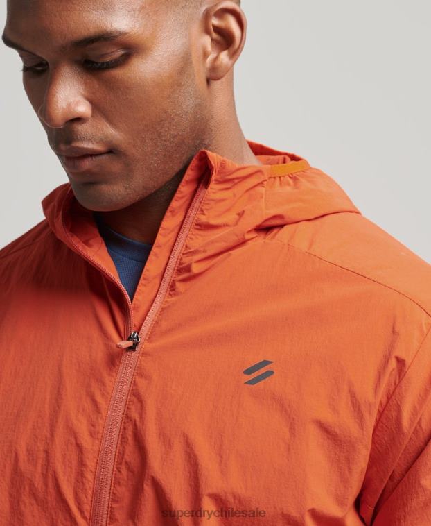 hombres Superdry naranja correr chaqueta 2R68Z4545
