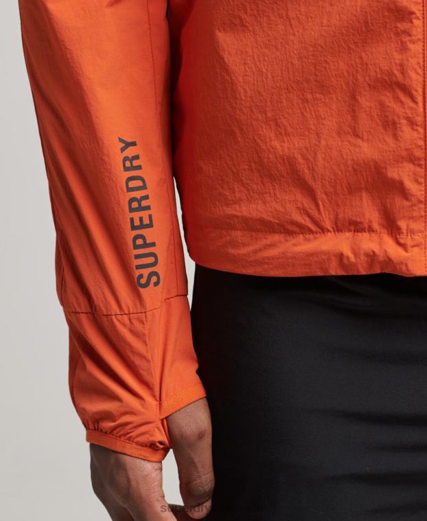 hombres Superdry naranja correr chaqueta 2R68Z4545