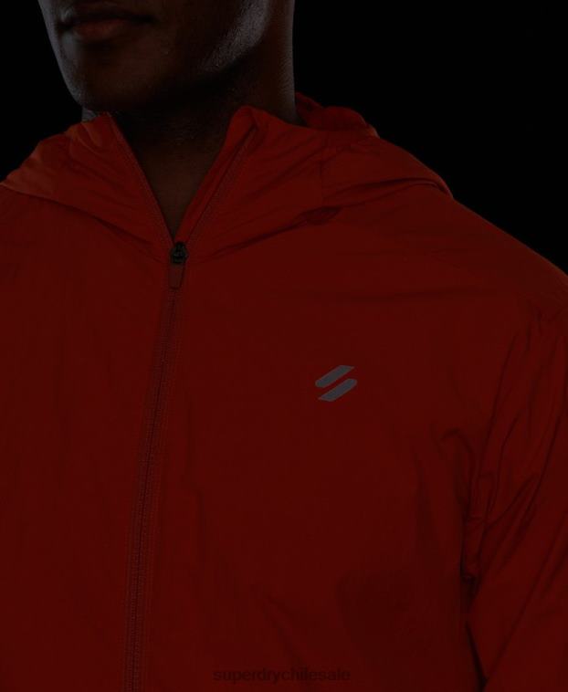 hombres Superdry naranja correr chaqueta 2R68Z4545