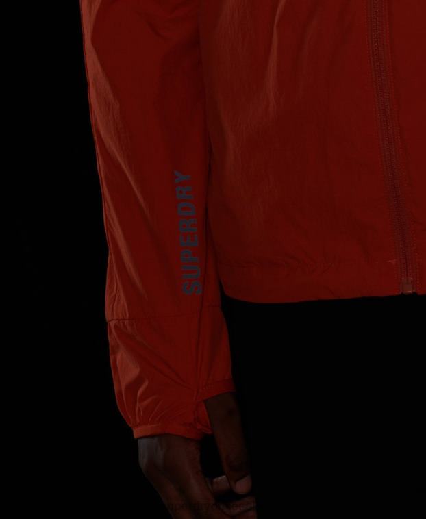 hombres Superdry naranja correr chaqueta 2R68Z4545