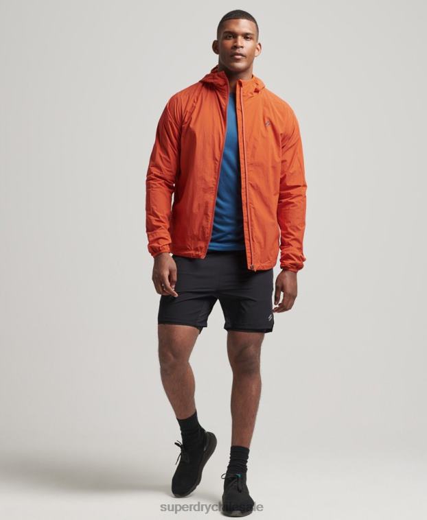 hombres Superdry naranja correr chaqueta 2R68Z4545