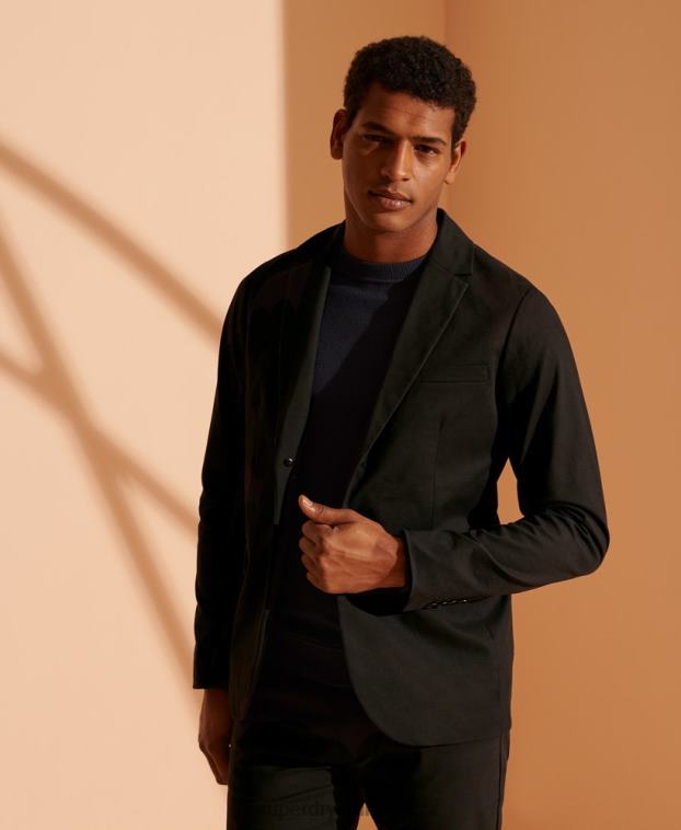 hombres Superdry negro blazer de algodón de edición limitada 2R68Z1173