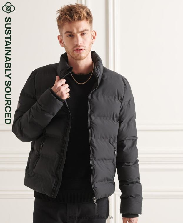 hombres Superdry negro chamarra acolchada Ultimate Radar 2R68Z4622