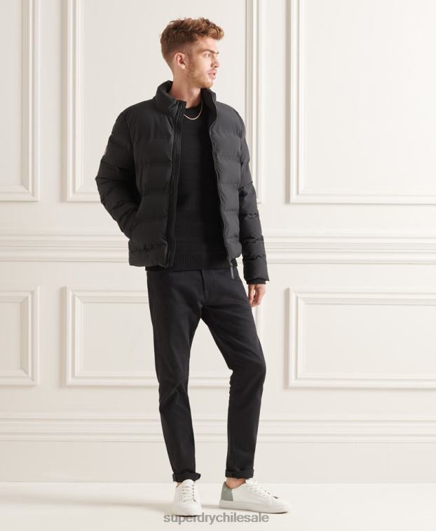 hombres Superdry negro chamarra acolchada Ultimate Radar 2R68Z4622