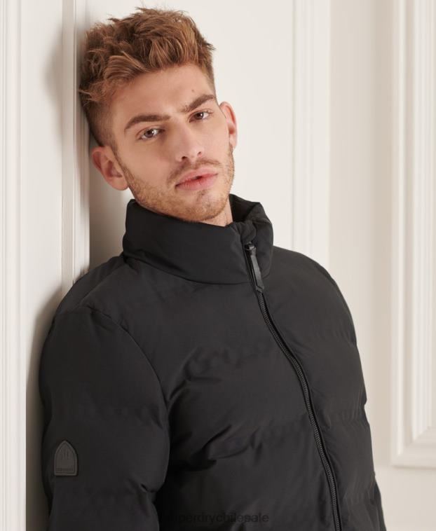 hombres Superdry negro chamarra acolchada Ultimate Radar 2R68Z4622