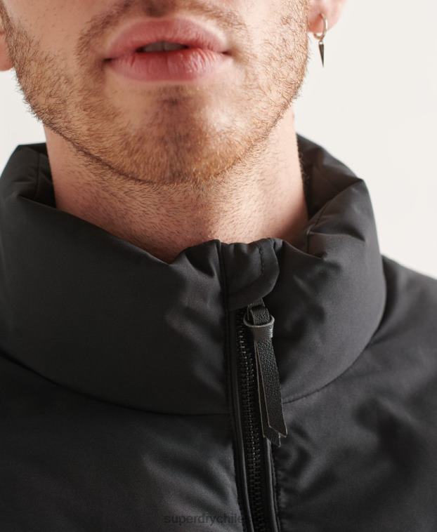 hombres Superdry negro chamarra acolchada Ultimate Radar 2R68Z4622