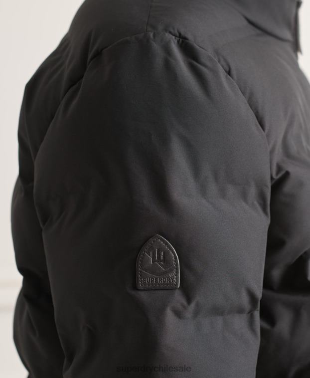 hombres Superdry negro chamarra acolchada Ultimate Radar 2R68Z4622
