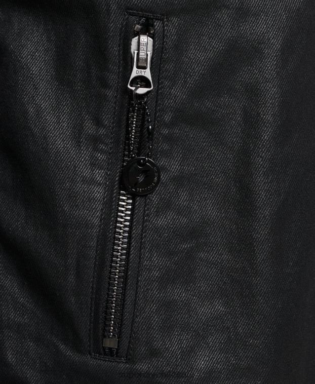 hombres Superdry negro chamarra de mezclilla con revestimiento vintage 2R68Z4540