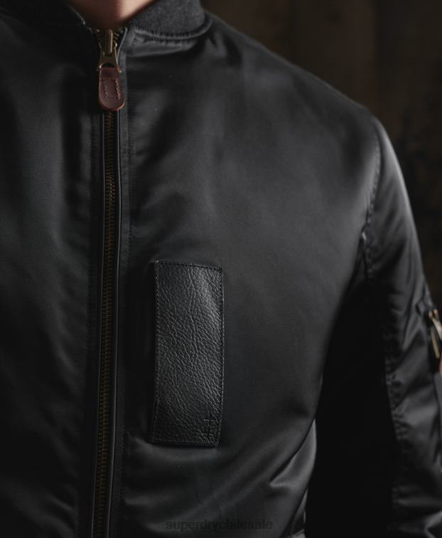 hombres Superdry negro chamarra reversible dry edición limitada 2R68Z4770